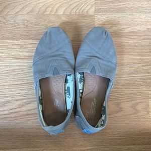 TOMS Gray Canvas Shoes
